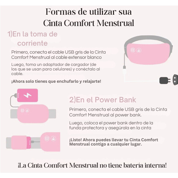 Cinta Comfort Menstrual™  - Cinta Térmica Masajeadora para Aliviar Cólicos